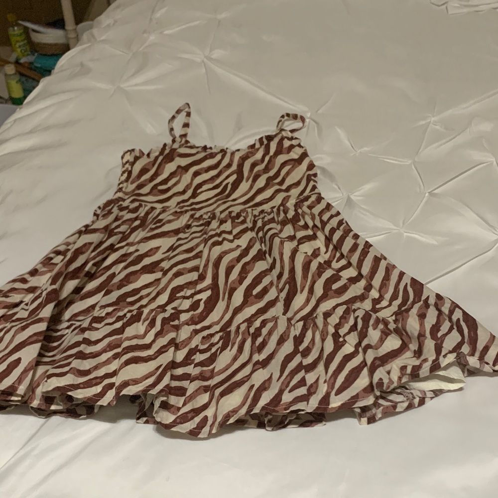 Janie and Jack Brown Zebra Print Dress